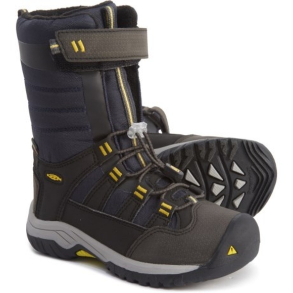 KEEN Snowport Neo Toddler Boy Boots Navy/Yellow